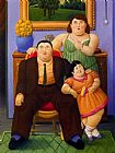 Fernando Botero Canvas Paintings - Familia Colombiana